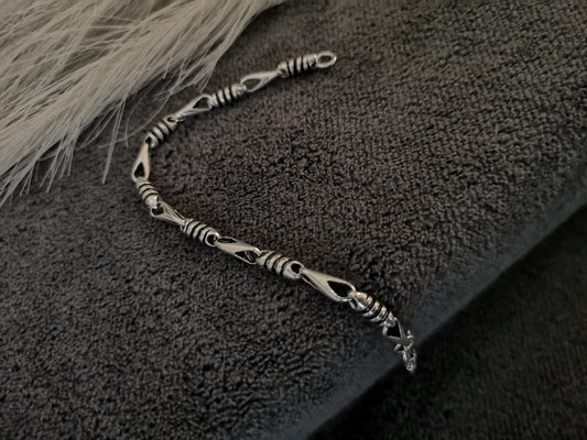 Men's CubanConeCut Oxidised Bracelet