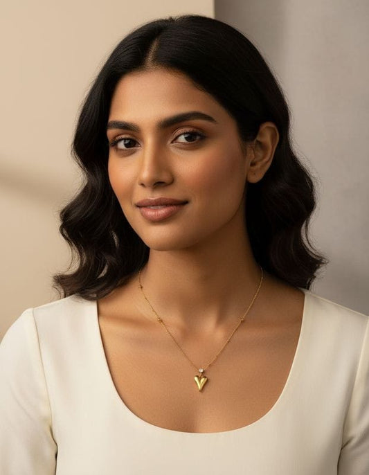 Golden Embrace Heart Necklace For Women