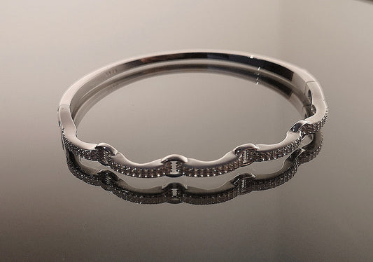 Floral Cuban Sparkle Zircon Bracelet for Women