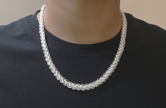 Lotus Silver 925 Men's Chain by KAAVI JEWELLERRS