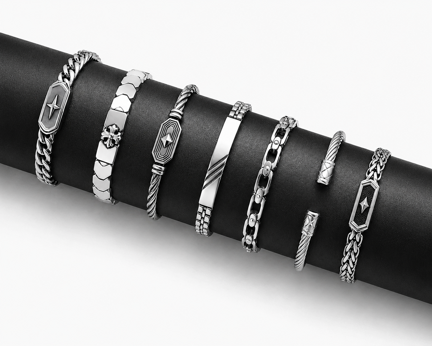 Men in Silver Bracelets