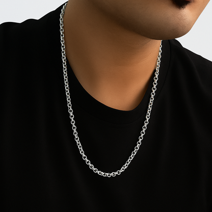 Round Spike 925 Pure Silver Chain