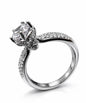 Florencia Bloom Solitaire Silver Ring For Women