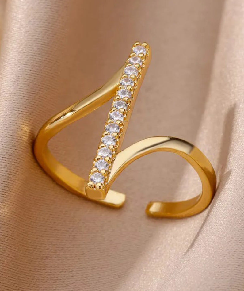 Titanium Steel Zirconia Durable Color Women's Ring