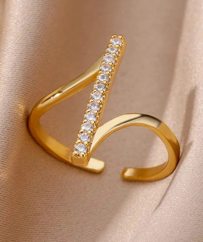 Titanium Steel Zirconia Durable Color Women's Ring