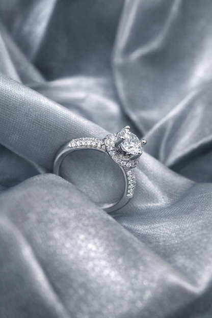 Silver Aura Royal Whisper Ring For Women