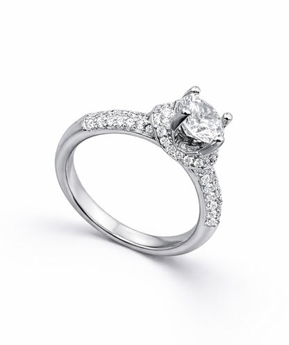 Silver Aura Royal Whisper Ring For Women