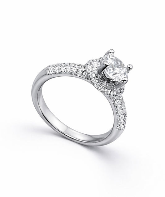 Silver Aura Royal Whisper Ring For Women