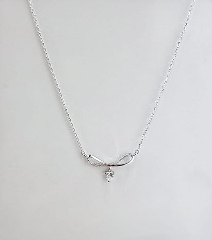 KAAVI Women's Studded Infinity Heart Chain Pendant