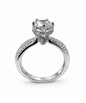 Florencia Bloom Solitaire Silver Ring For Women