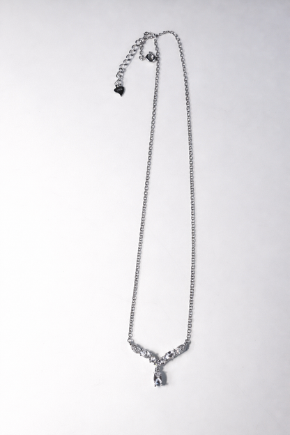 Serene V-Drop 925 Silver Pendant Chain For Women