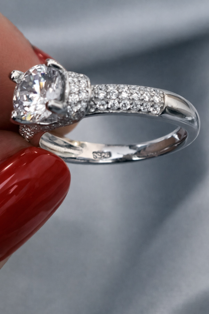 Silver Aura Royal Whisper Ring For Women