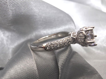 Florencia Bloom Solitaire Silver Ring For Women