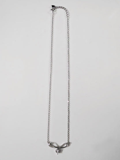 KAAVI Women's Studded Infinity Heart Chain Pendant