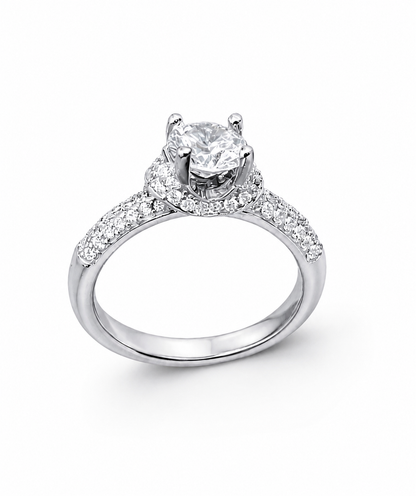 Silver Aura Royal Whisper Ring For Women