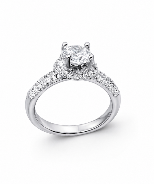 Silver Aura Royal Whisper Ring For Women