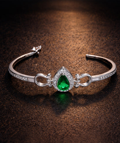 Evergreen Halo 925 Silver Bracelet For Female