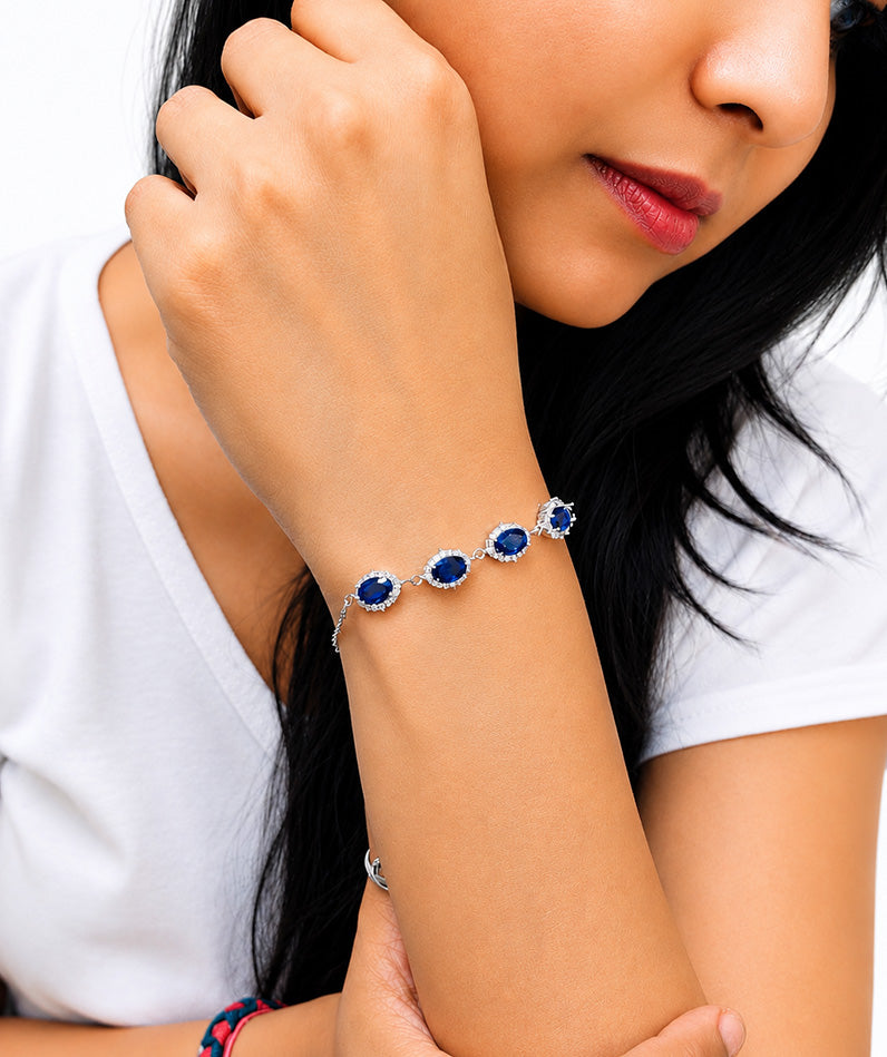 Aurielle Violet Silver Bracelet