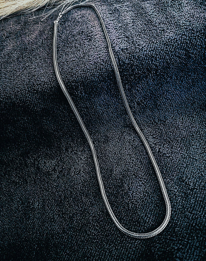 Fashion Frill Pure 925 Oxidized Silver Men's Chain