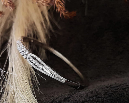 Women Silver Signature Solitaire Pure 925 Silver Bracelet