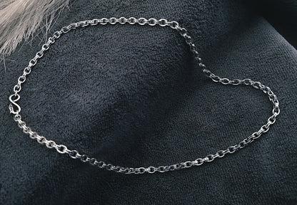 Eagle embosed 925 Pure Silver Men's Chain
