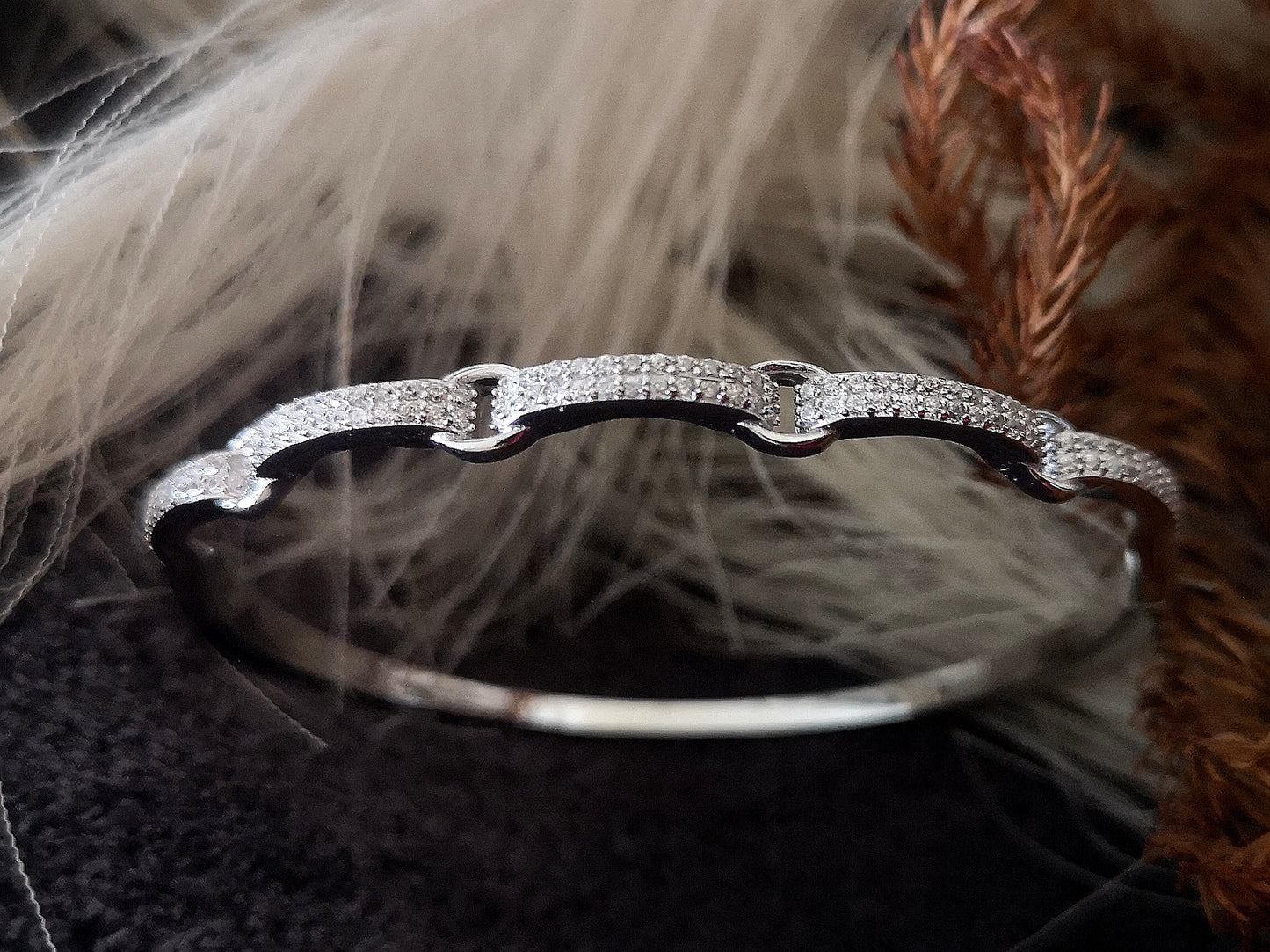 Women Floral Cuban Bracelet