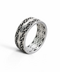 Infinity Weave Silver Ring Band For Men