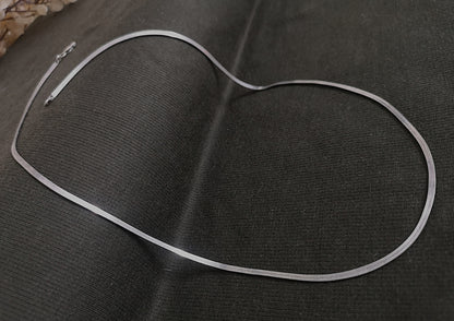 Men's Herringbone Pure 925 Silver Chain