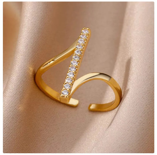 Titanium Steel Zirconia Durable Color Women's Ring