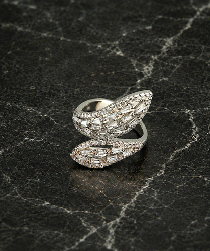 Celeste Twin Leaf Wrap Silver 925 Ring