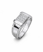 9 Matrix Mens Art Deco Silver Ring For Men