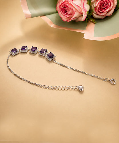 Rosé Violet Twilight Silver Bracelet