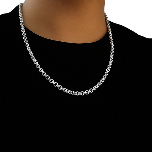 Round Spike 925 Pure Silver Chain