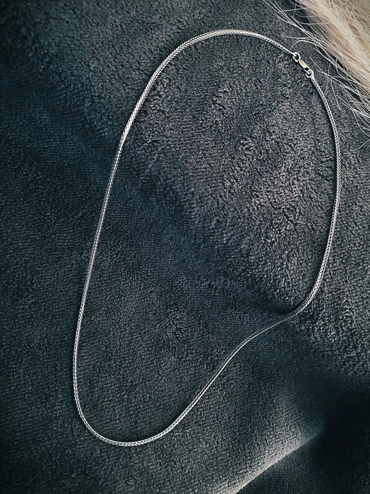 Fashion Frill Pure 925 Oxidized Silver Men's Chain