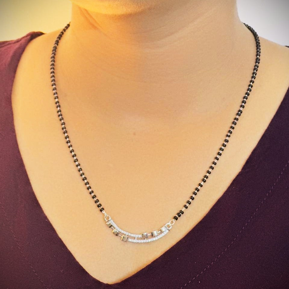 Dazzling Silver Pure 925 Suhaagn Mangalsutra by KAAVI