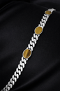 Regal Tiger Eye Link 925 Silver Bracelet