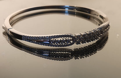 Women Silver Signature Solitaire Pure 925 Silver Bracelet