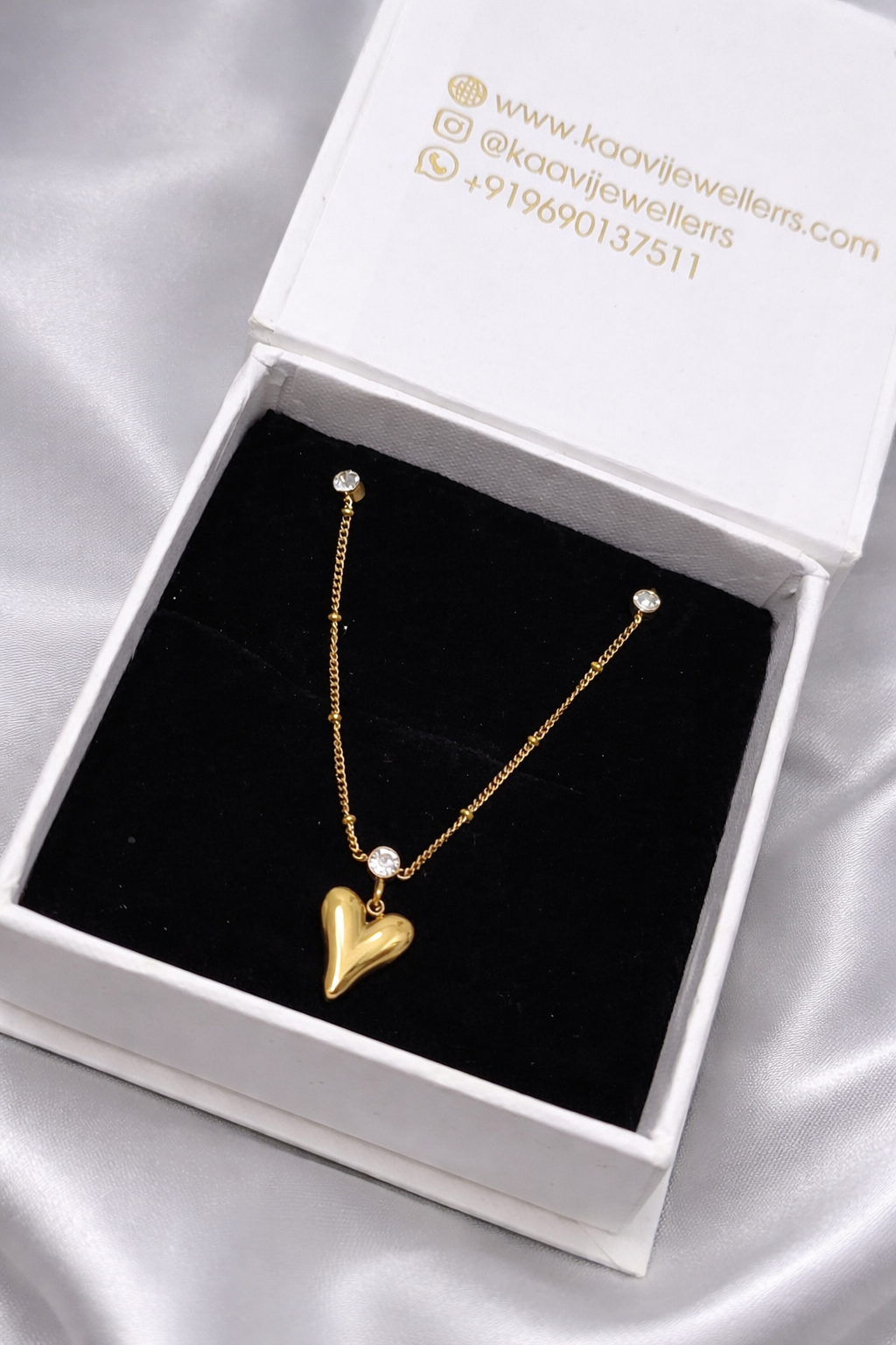Golden Embrace Heart Necklace For Women