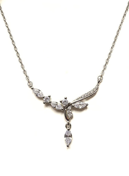 Elegant 925 Pure Silver Necklace with Heart Charm