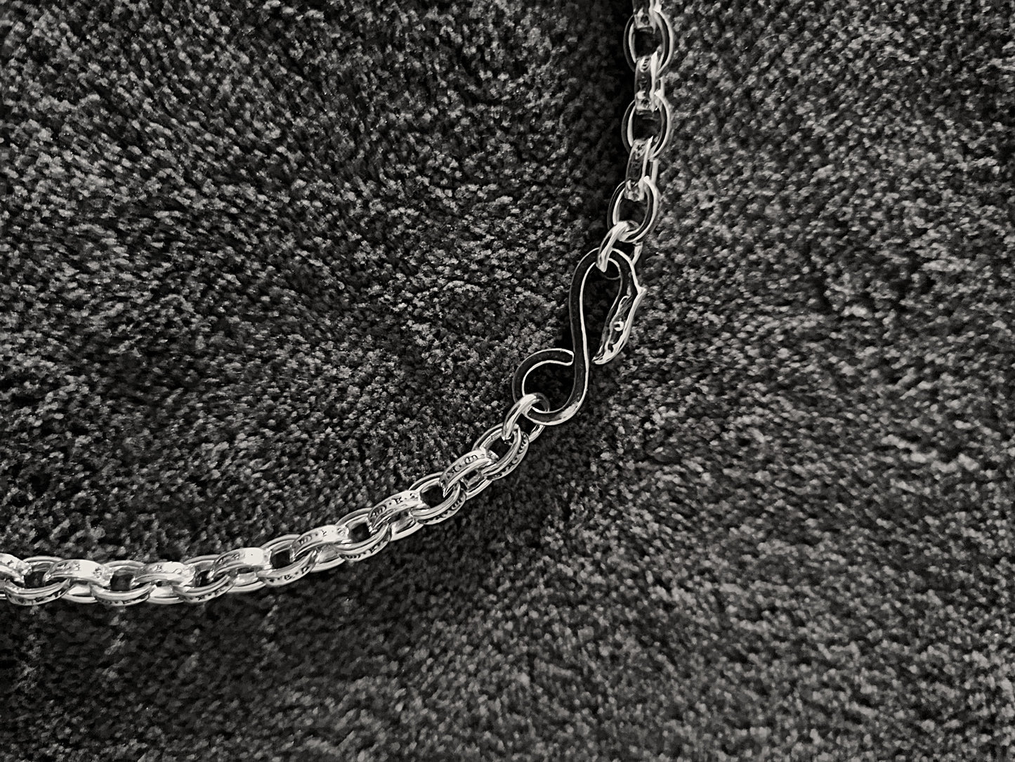 Eagle embosed 925 Pure Silver Men's Chain