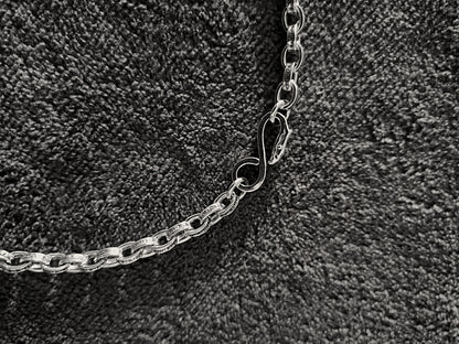 Eagle embosed 925 Pure Silver Men's Chain