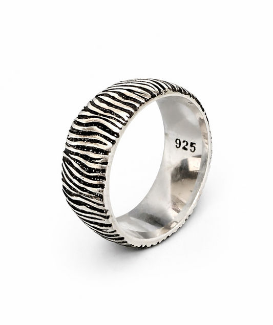 Zorvix Silver Ring Band For Men