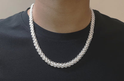 Lotus Silver 925 Men's Chain by KAAVI JEWELLERRS