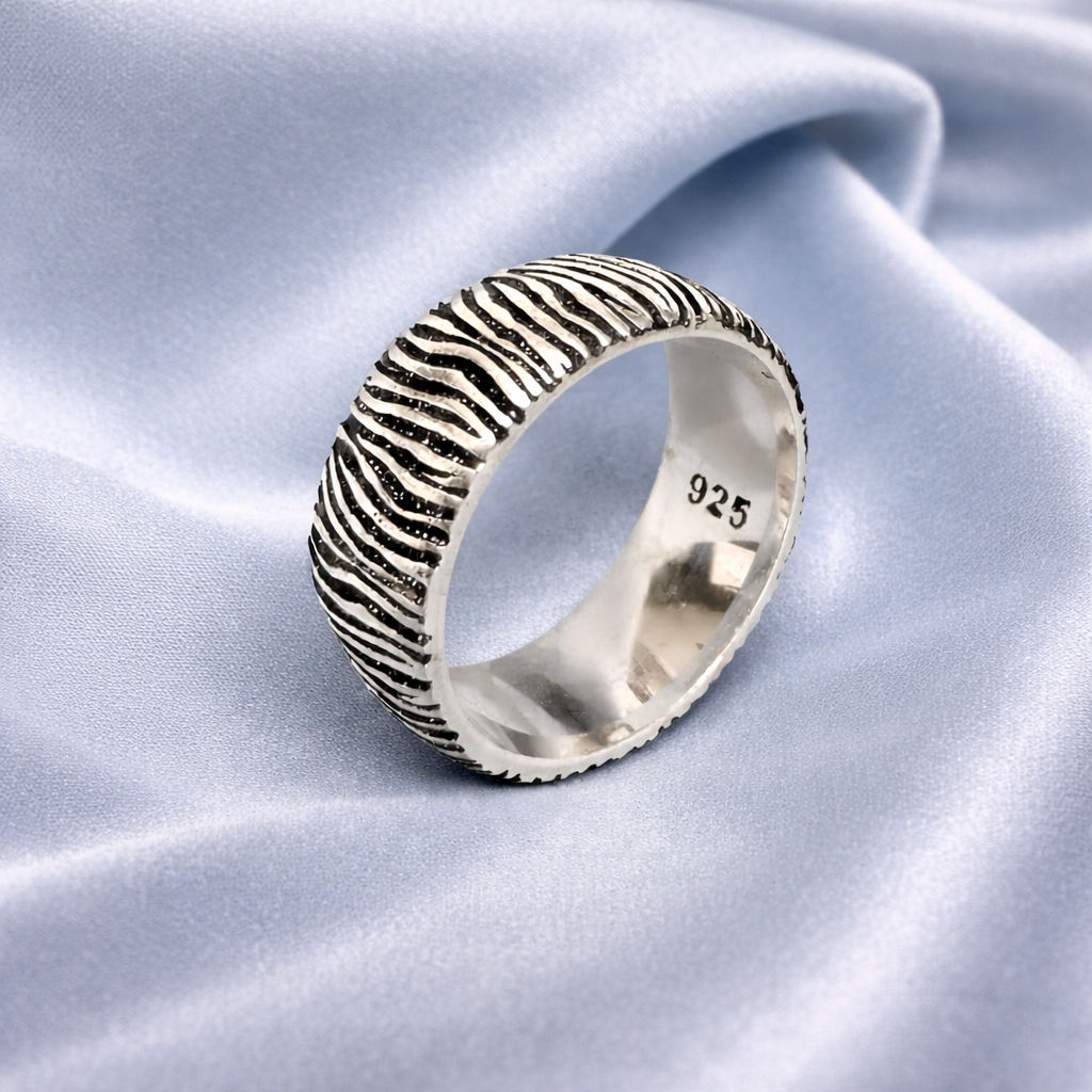 Zorvix Silver Ring Band For Men