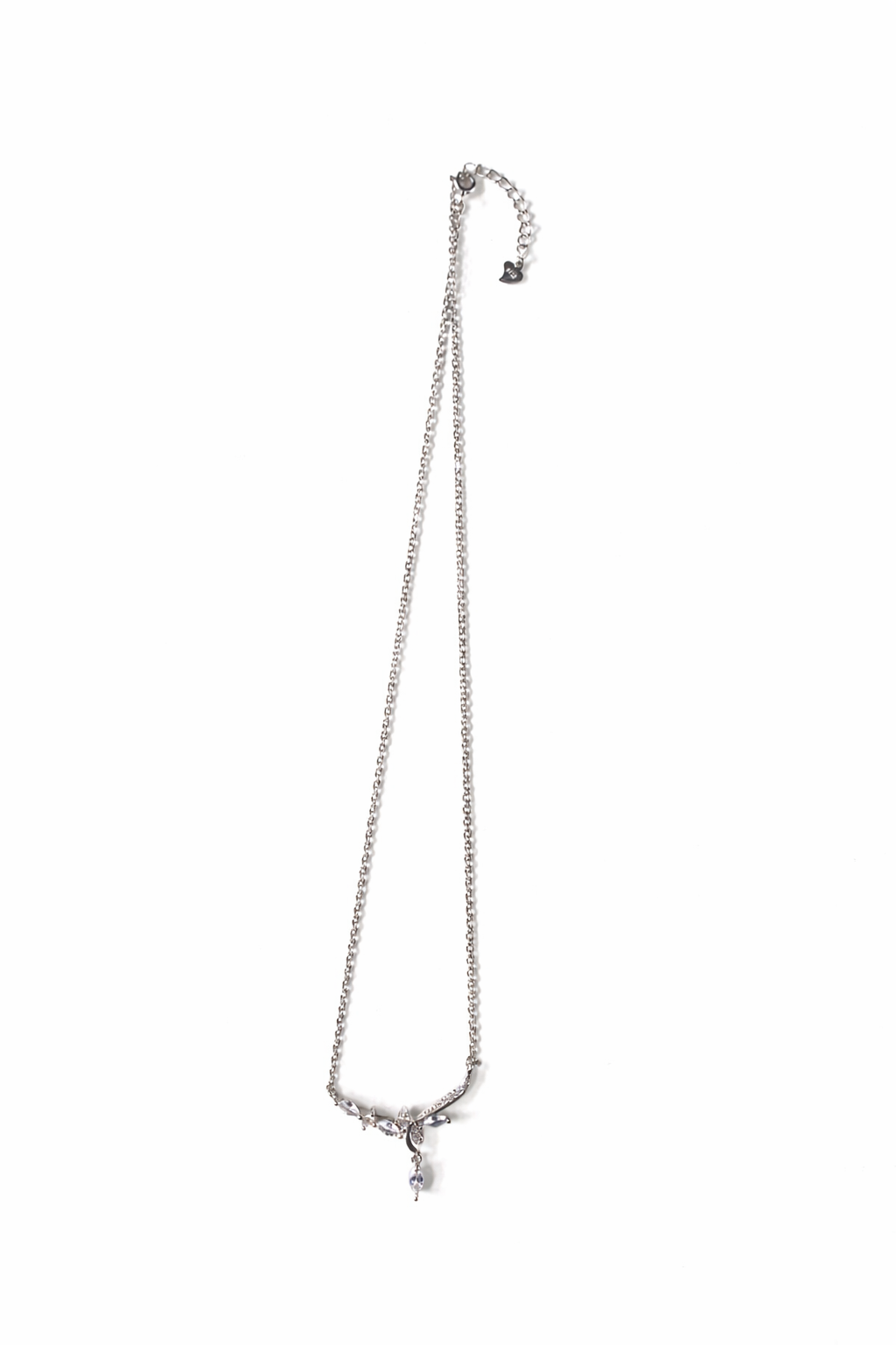 Elegant 925 Pure Silver Necklace with Heart Charm