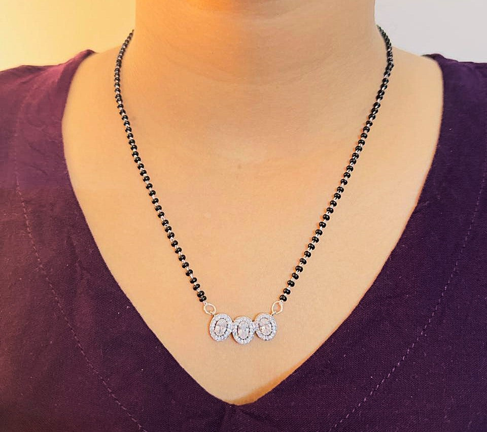 Eternal Bond 925 Silver Circle Women Mangalsutra