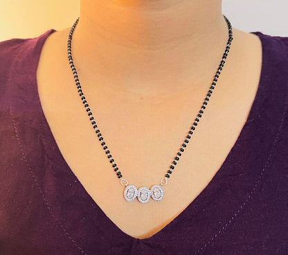 Eternal Bond 925 Silver Circle Women Mangalsutra