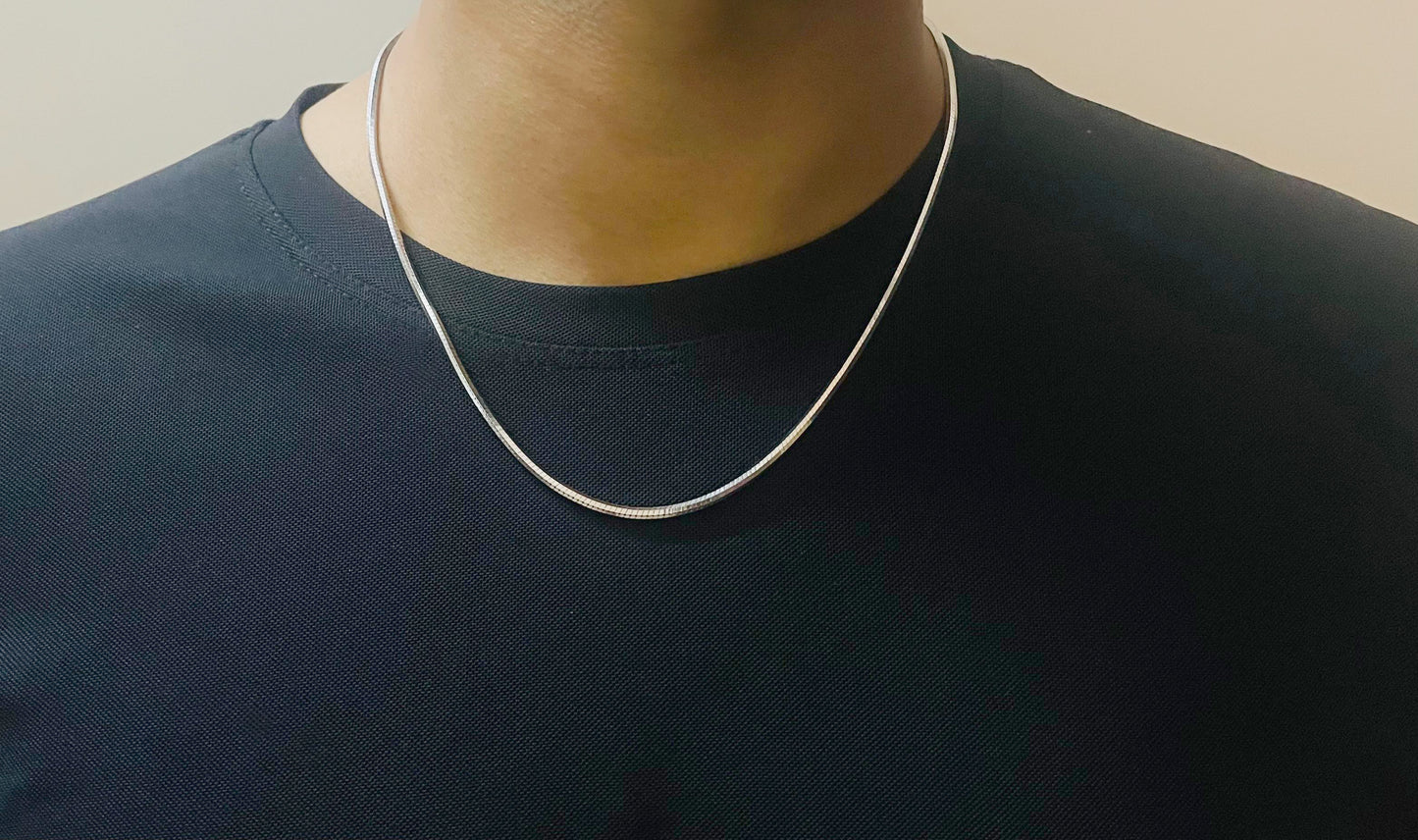 Royal Spike Italian Pure 925 Silver Chain