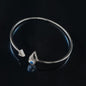 Silver Cuff with Evil Eye 925 Free Size Bracelet