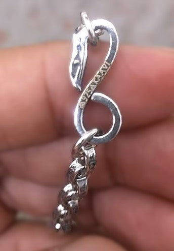 Eagle embosed 925 Pure Silver Men's Chain